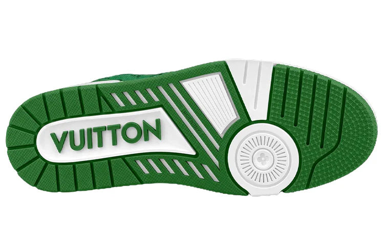 LOUIS VUITTON Trainers White Green Monogram