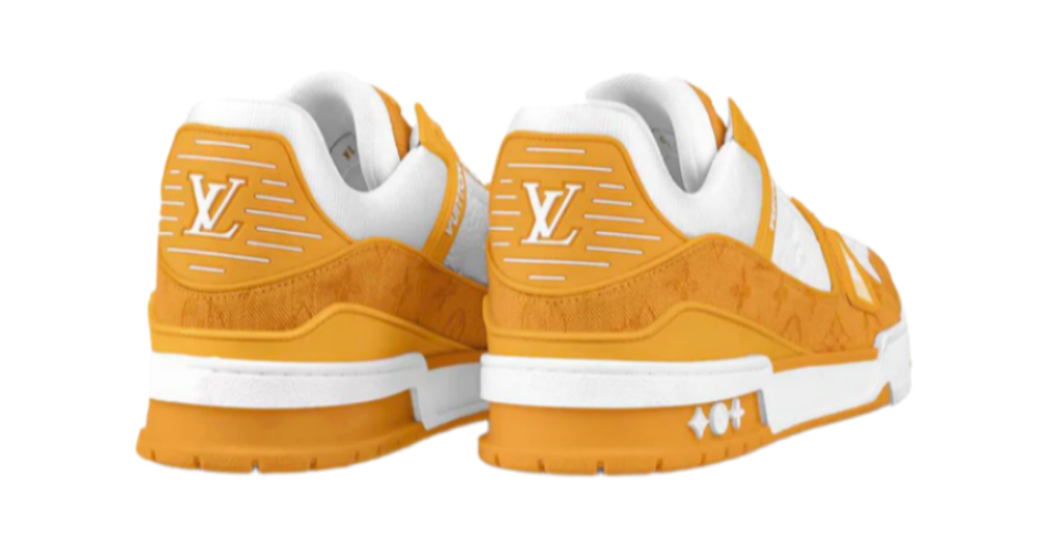 Louis Vuitton Trainer Yellow Monogram Denim White