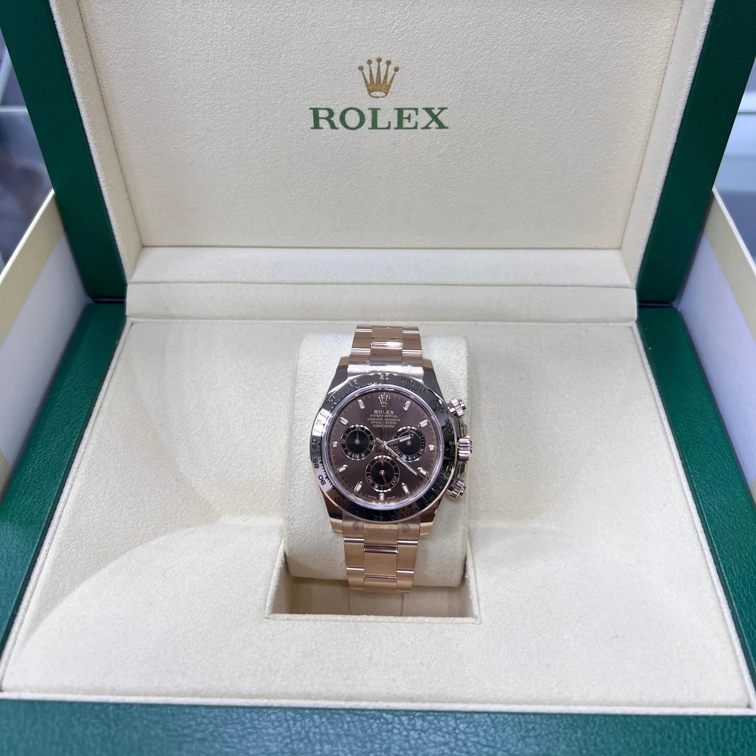 Rolex Daytona Chocolate Rose Gold Watch