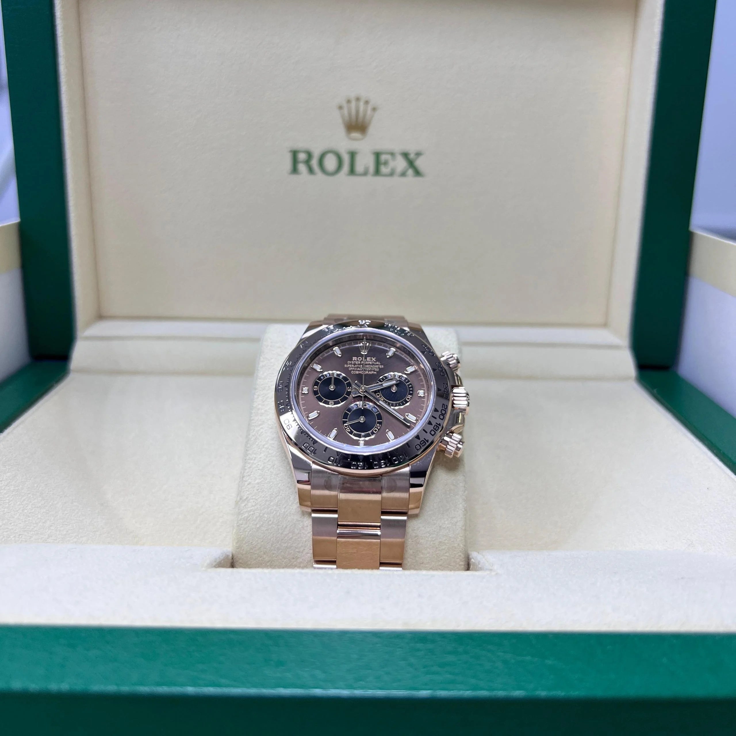 Rolex Daytona Chocolate Rose Gold Watch