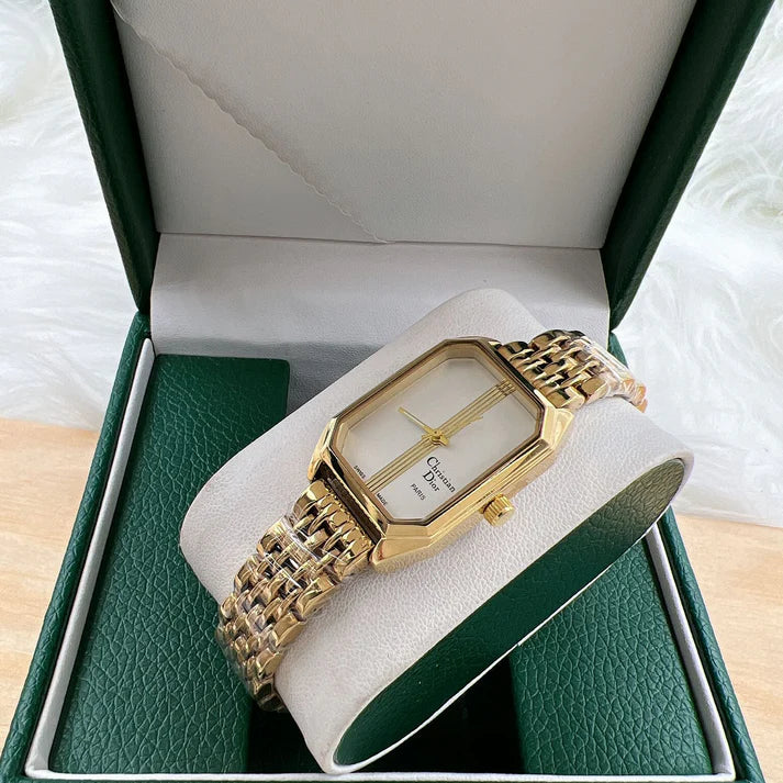 Golden Christian Dior Watch For Women