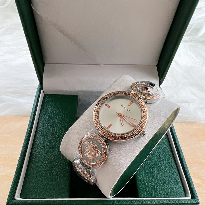 Baby Pink Versace Watch For Women