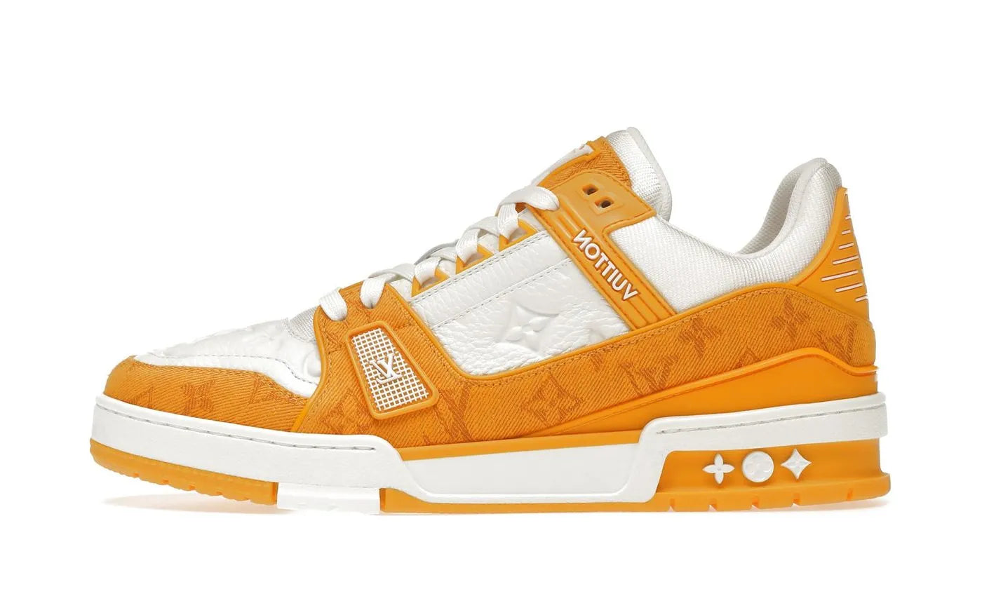 Louis Vuitton Trainer Yellow Monogram Denim White