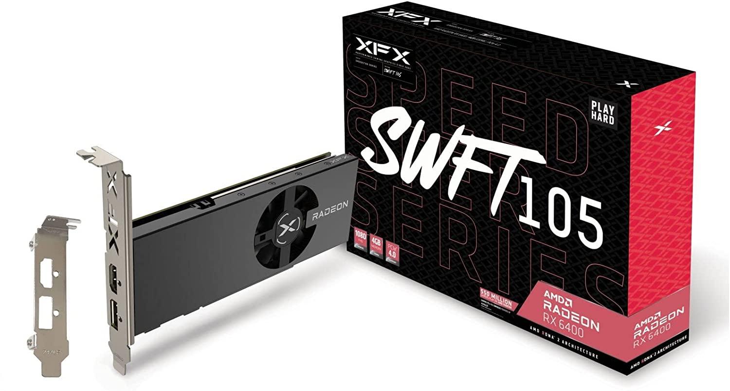 XFX SPEEDSTER SWFT105 RADEON RX 6400 Gaming Graphics Card with 4GB GDDR6