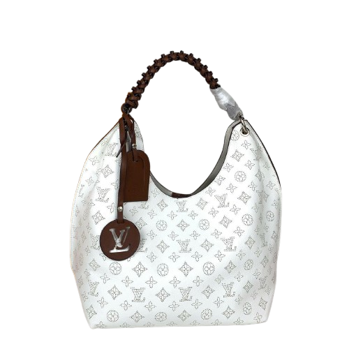 Louis Vuitton White Mahina Hobo Bag